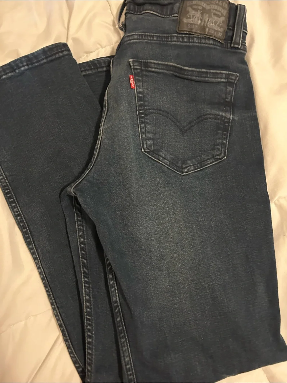 Levi's Slim Straight Jeans in Dark Blue Indigo